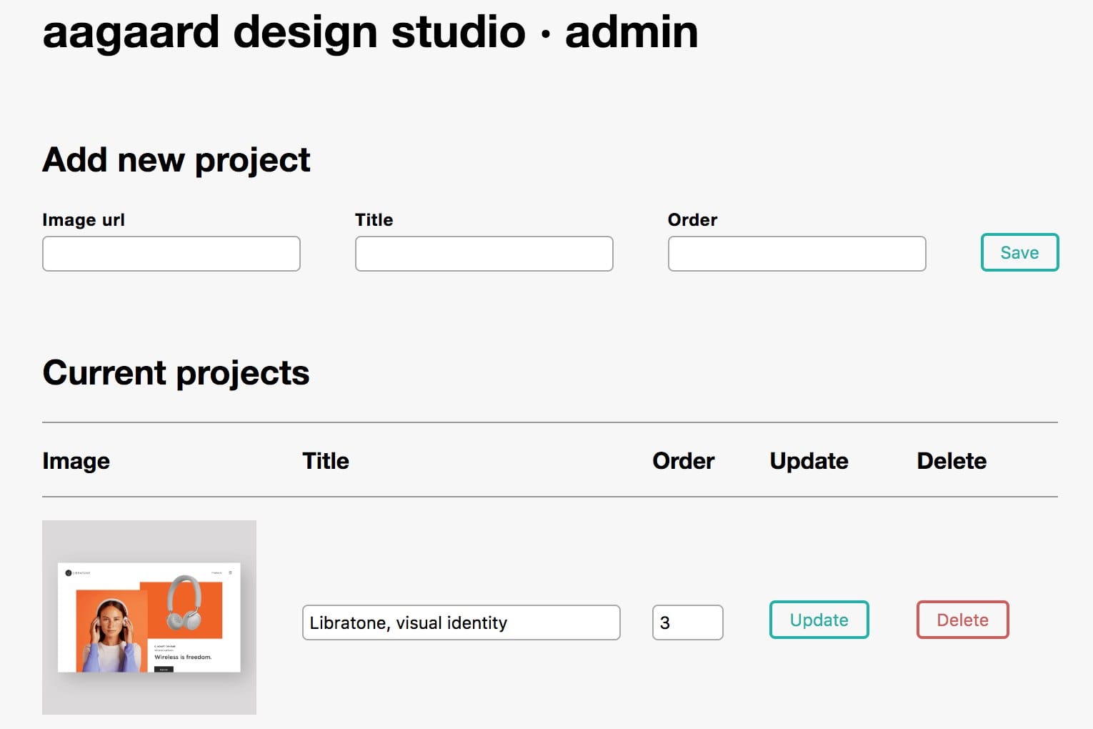 Aagaard Design Studio · Admin
